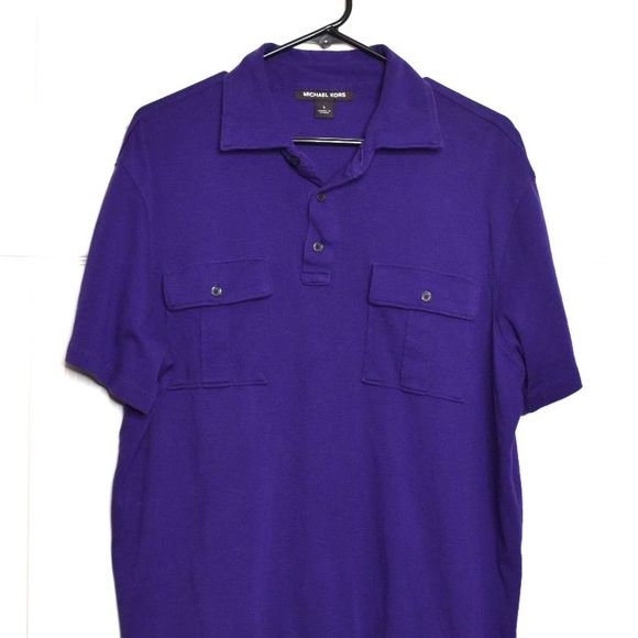 Michael Kors Short Sleeve Purple Polo - Picture 1 of 1